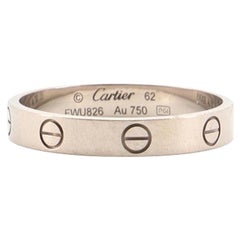 Cartier Love Wedding Band Ring 18 Karat White Gold
