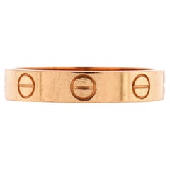 Cartier Love Wedding Band Ring 18k Rose Gold