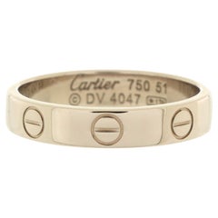 cartier ring 750 Cartier Love Wedding Band Ring 18K White Gold