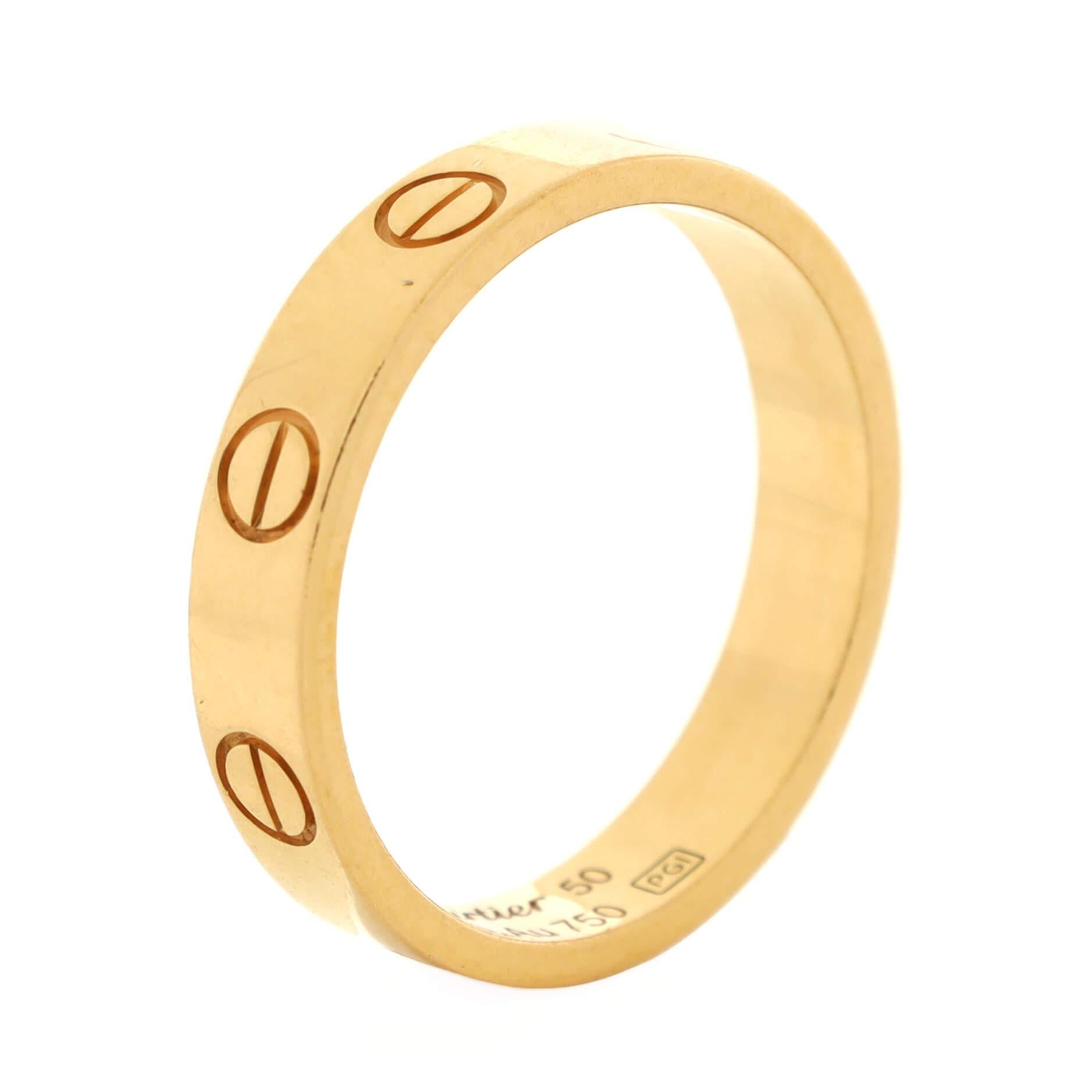 Cartier Love Wedding Band Ring 18K Yellow Gold at 1stDibs Cartier Love Wedding Band Ring 18K Yellow Gold at 1stDibs
