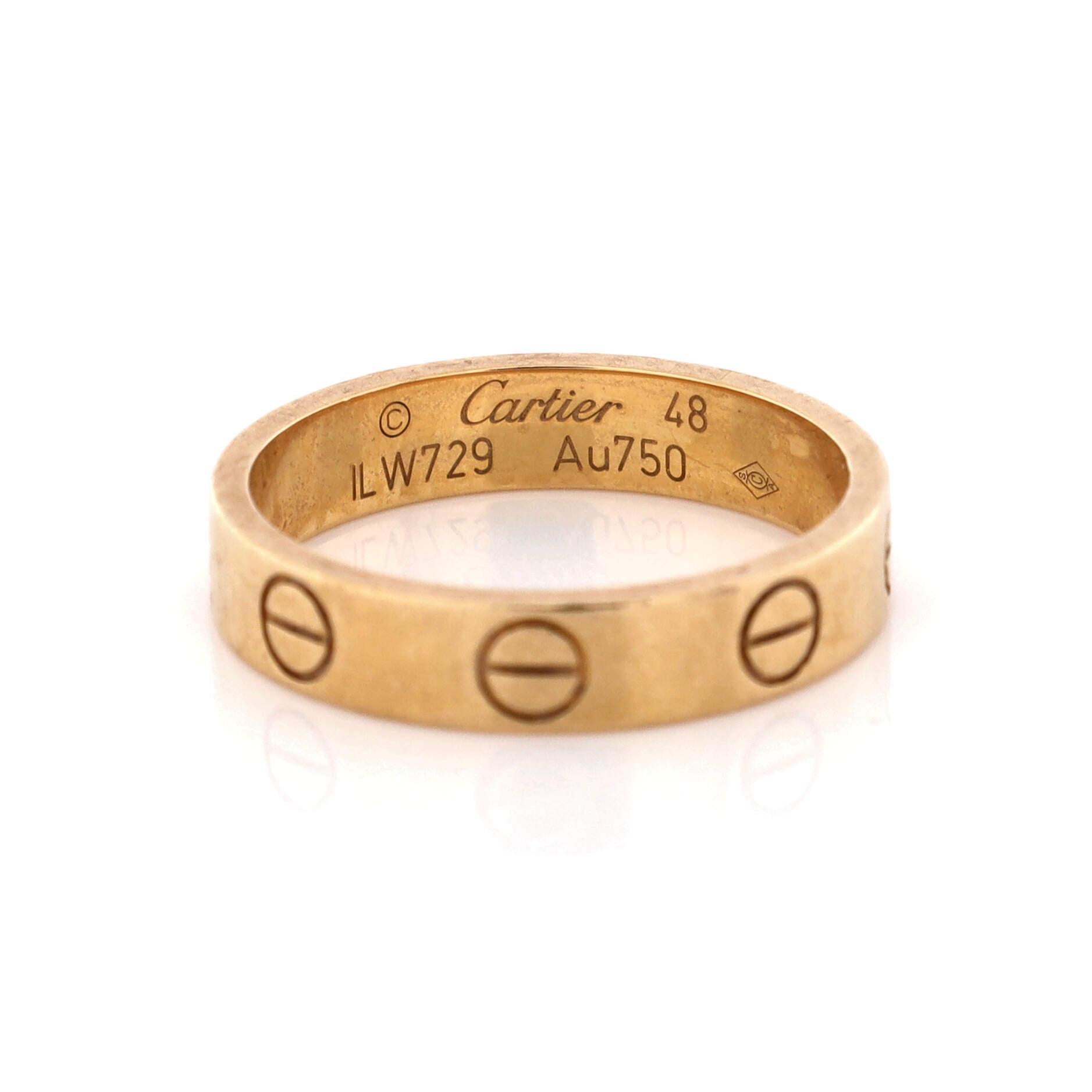 Cartier Love Ehering aus 18 Karat Gelbgold Damen