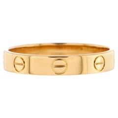 Cartier Love Wedding Band Ring 18K Yellow Gold