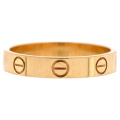 cartier love ring inside Cartier Love Wedding Band Ring 18K Yellow Gold