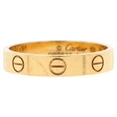 Cartier Love Wedding Band Ring 18K Yellow Gold