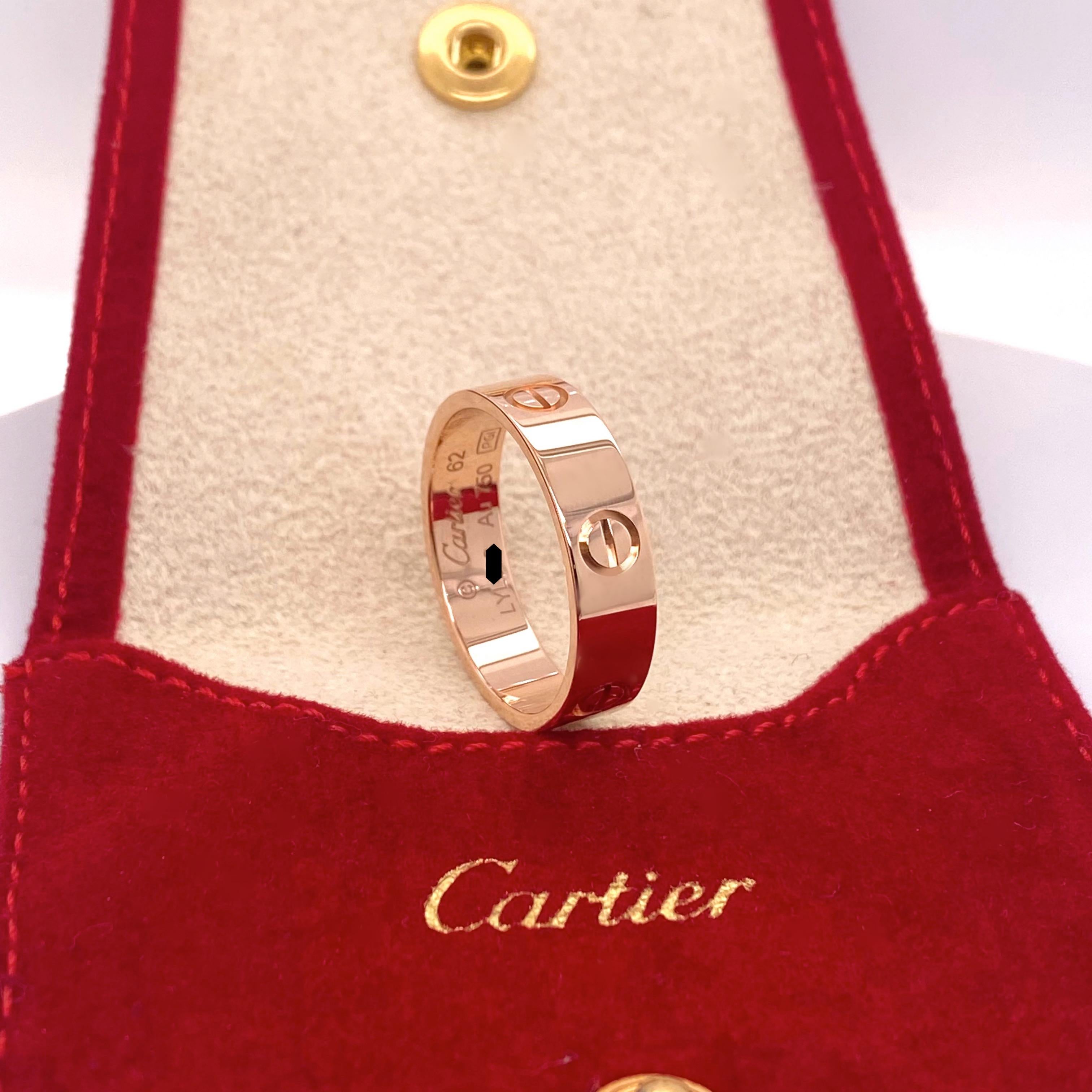 Cartier LOVE Ehering aus 18 Karat Roségold im Zustand „Hervorragend“ im Angebot in San Diego, CA