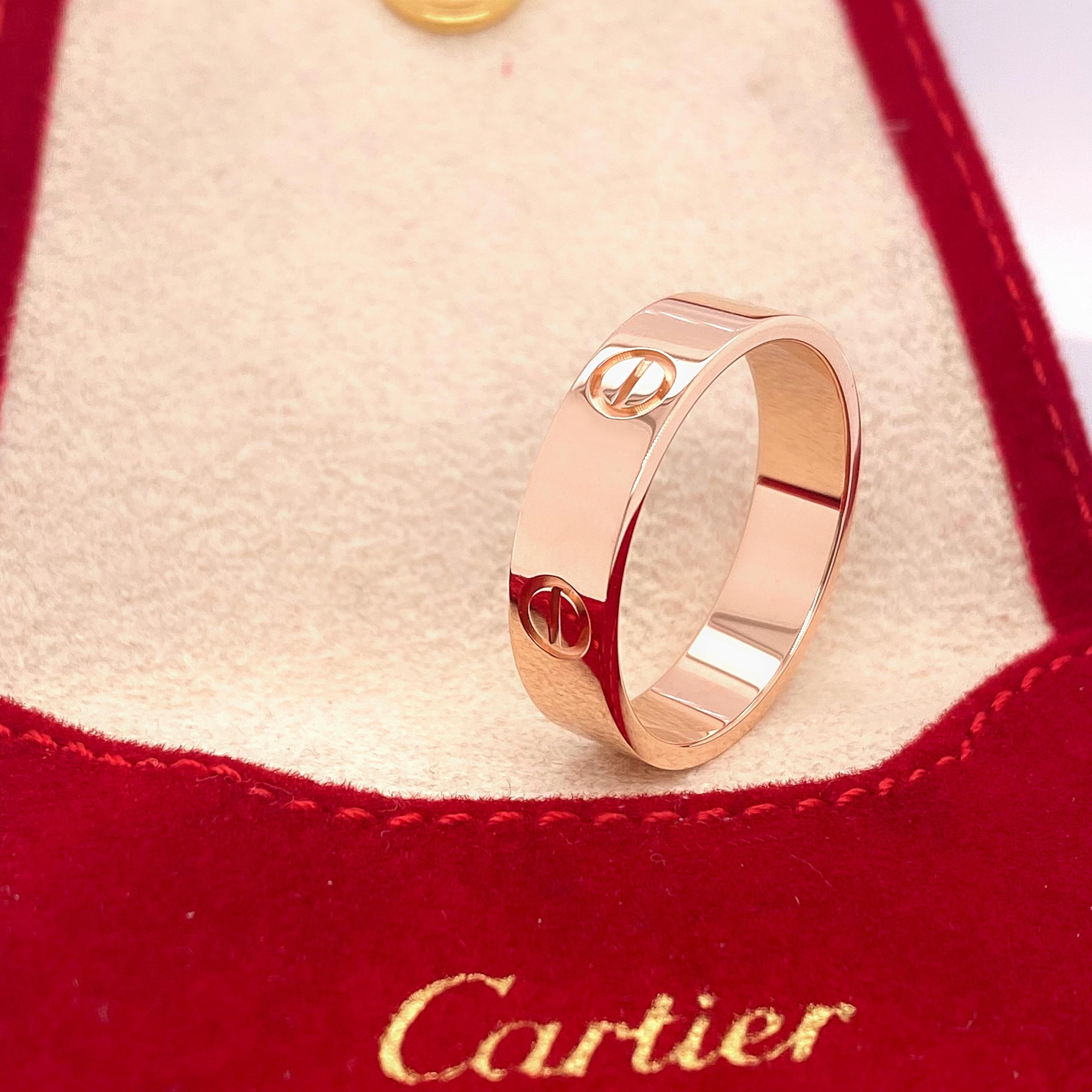 Cartier LOVE Ehering aus 18 Karat Roségold für Damen oder Herren im Angebot