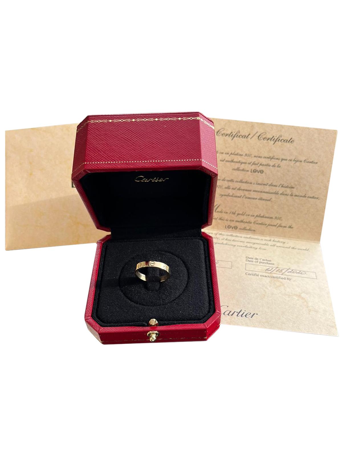 Modernista Cartier Love Wedding Band Anello 57 Misura 18 Oro giallo Cartier