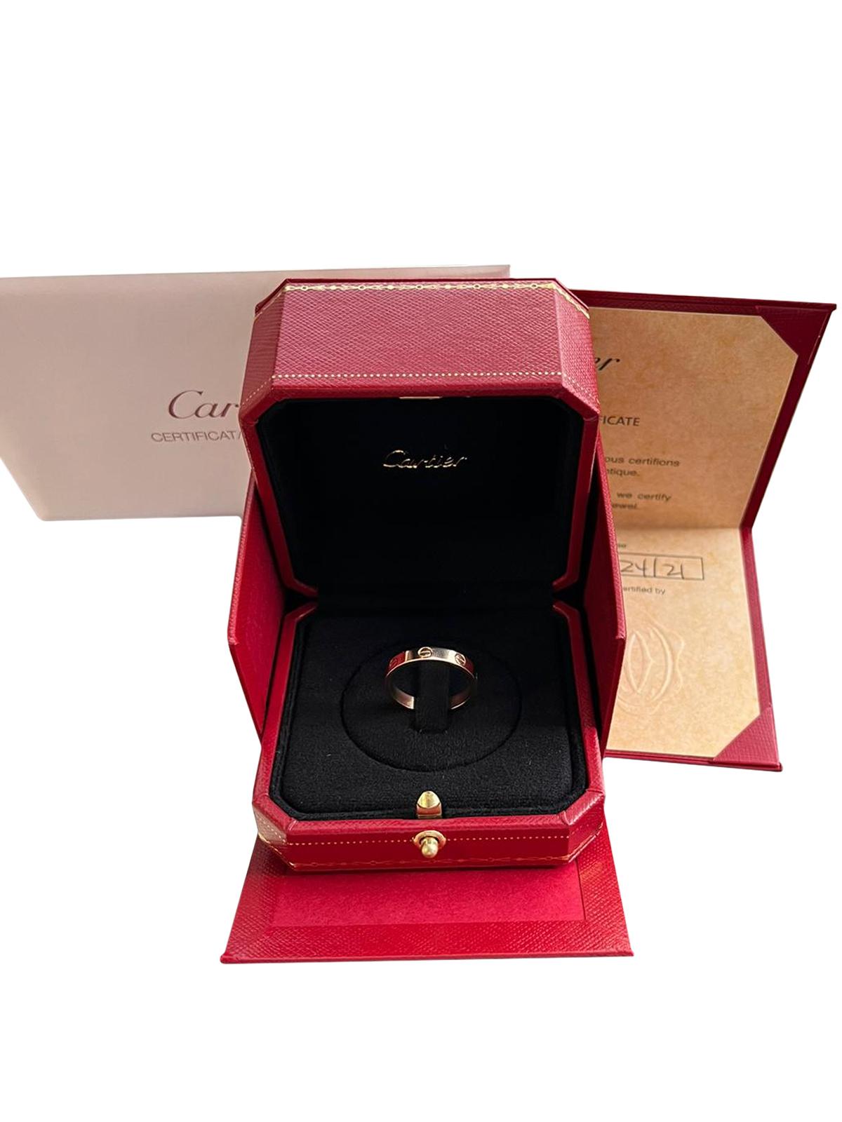 Cartier Love Ehering aus Roségold, Größe 56 im Angebot 1