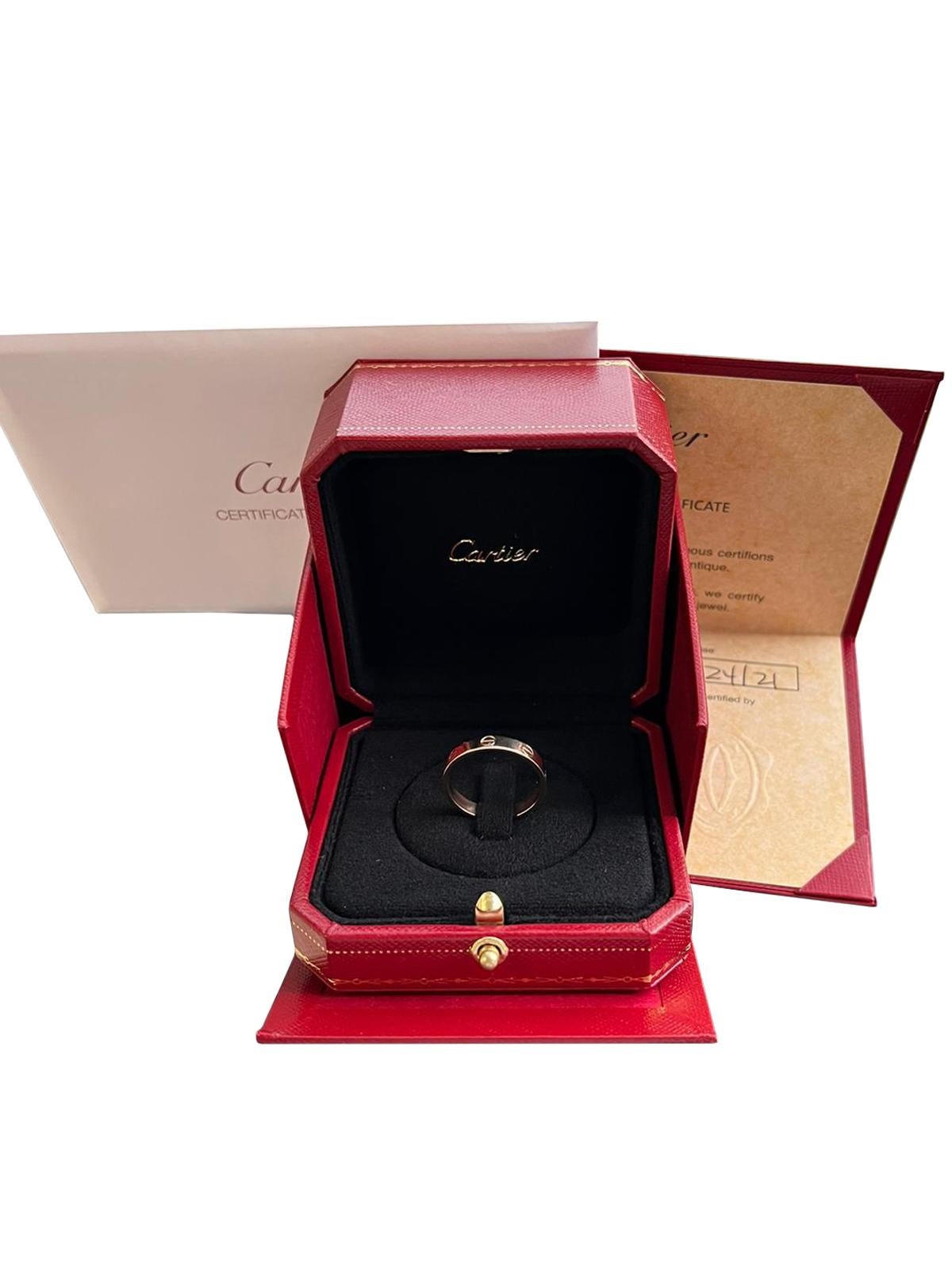 Cartier Love Ehering aus Roségold, Größe 56 im Angebot 2