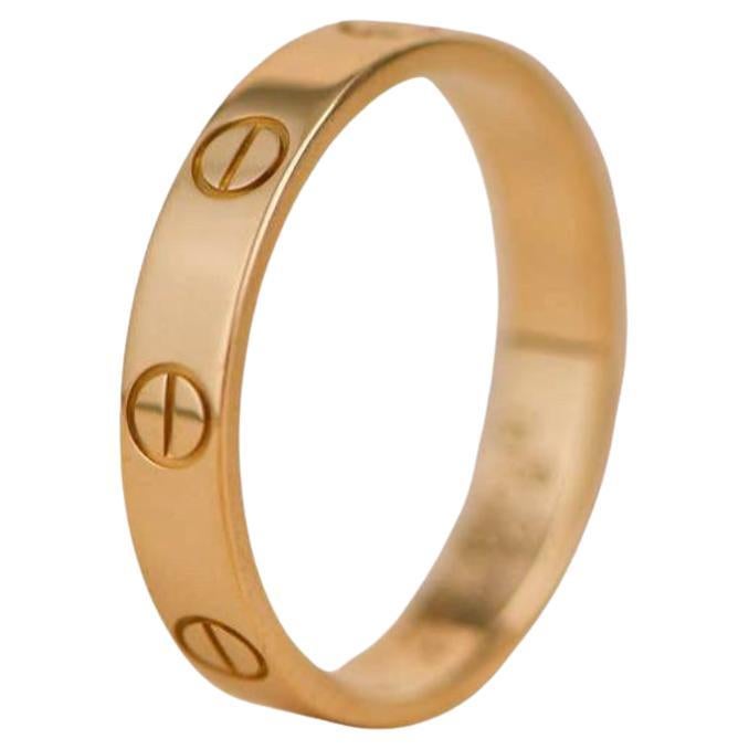 Cartier Love Wedding Band Ring Yellow Gold Size 53