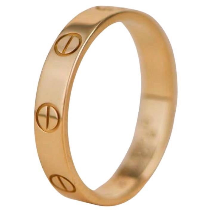 Cartier Love Wedding Band Ring Yellow Gold Size 54