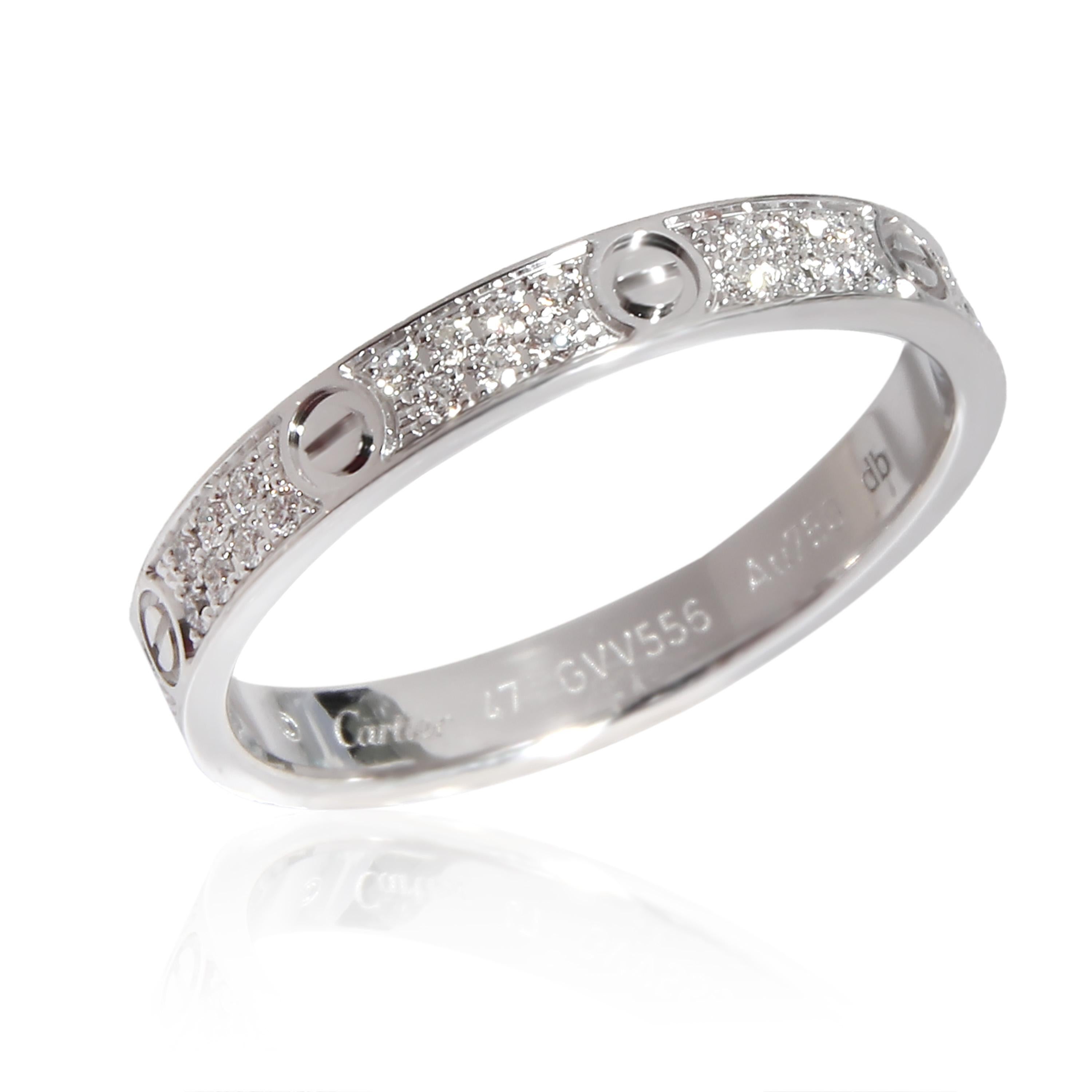 Cartier Love Wedding Band, Small Model (White Gold) For Sale 1