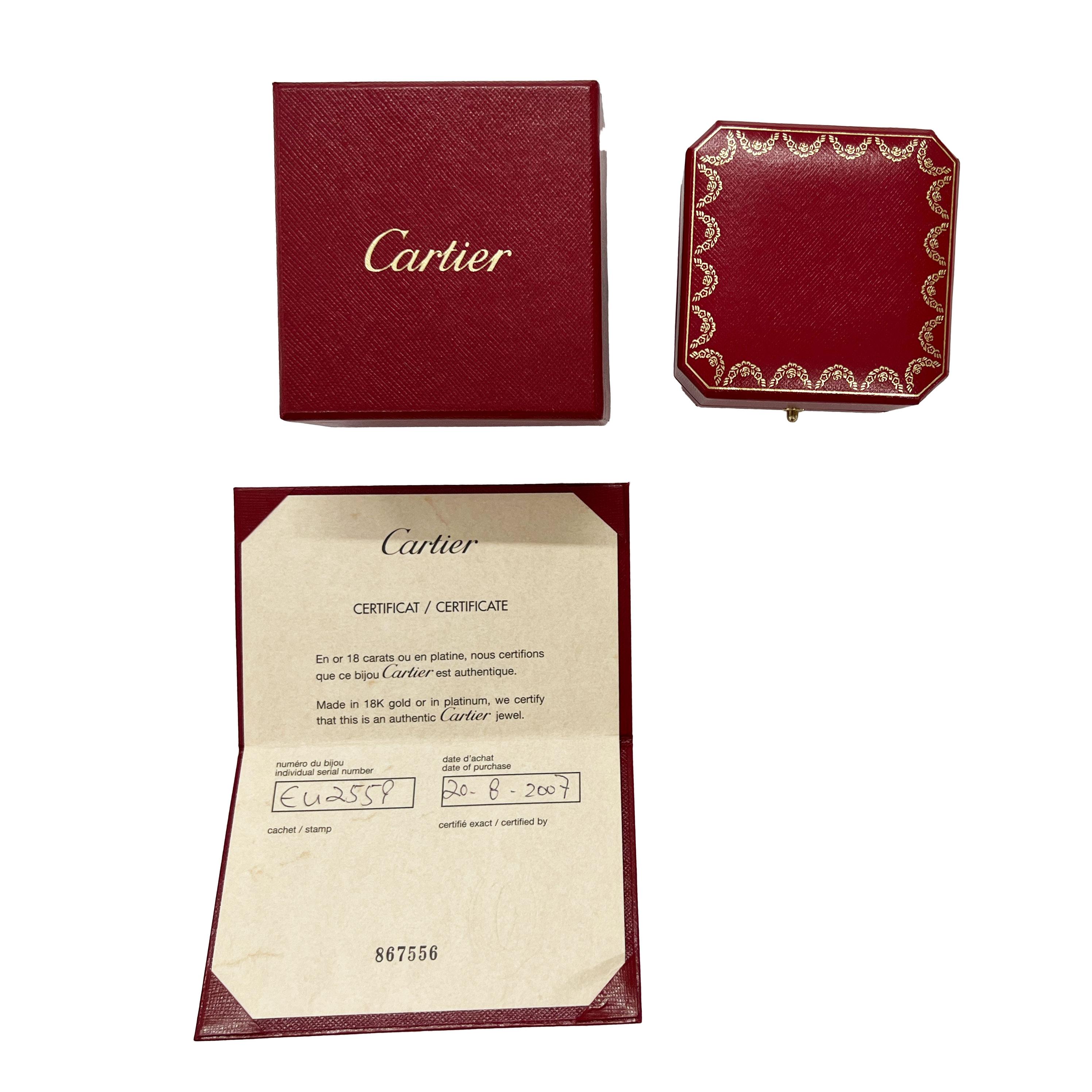 De las mujeres Alianza Cartier Amor (Oro Blanco)