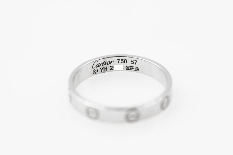Cartier Love Wedding Band White Gold For Sale at 1stDibs | cartier love ...