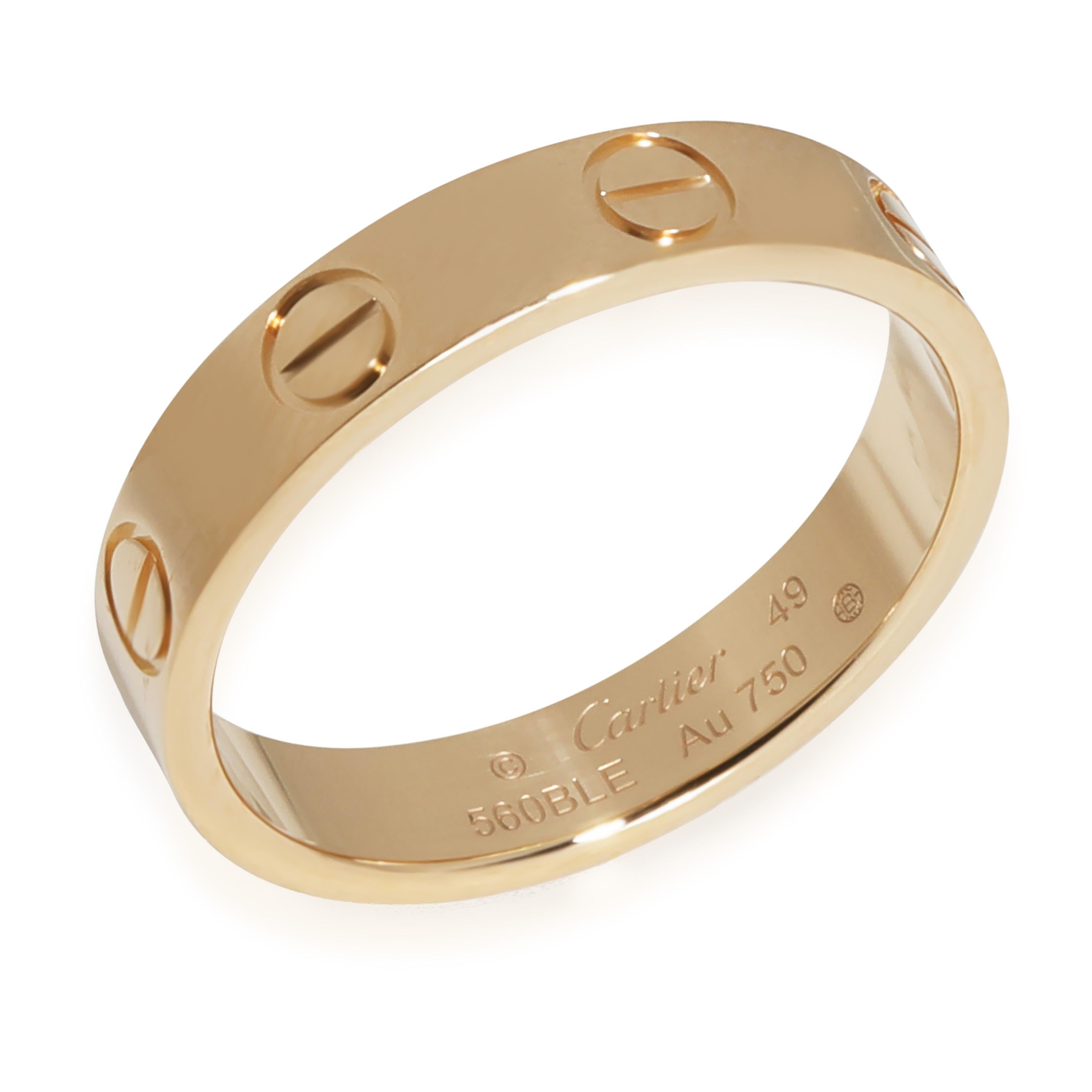 Cartier Love Ehering (Gelbgold) im Zustand „Hervorragend“ in New York, NY