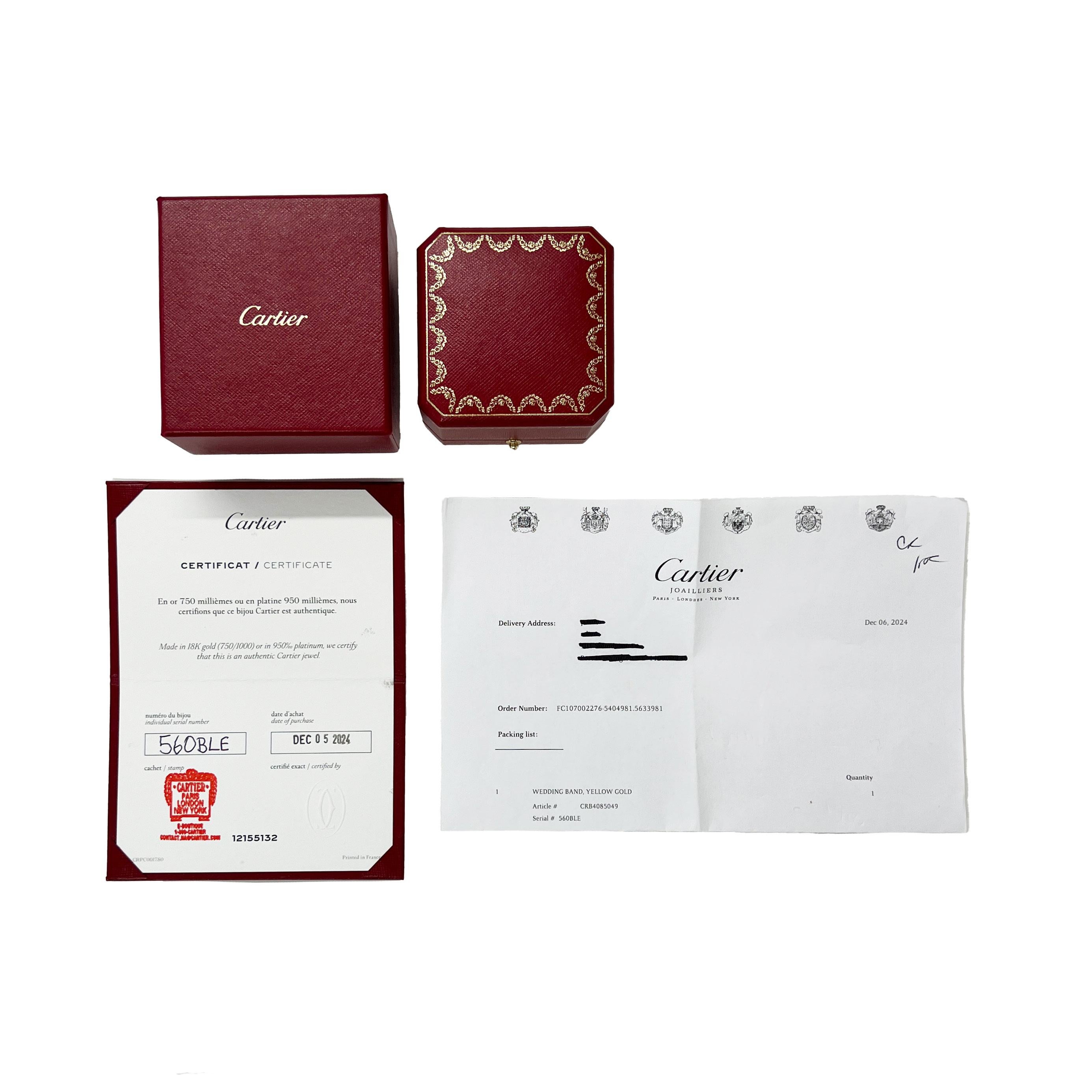 Cartier Love Ehering (Gelbgold) für Damen oder Herren