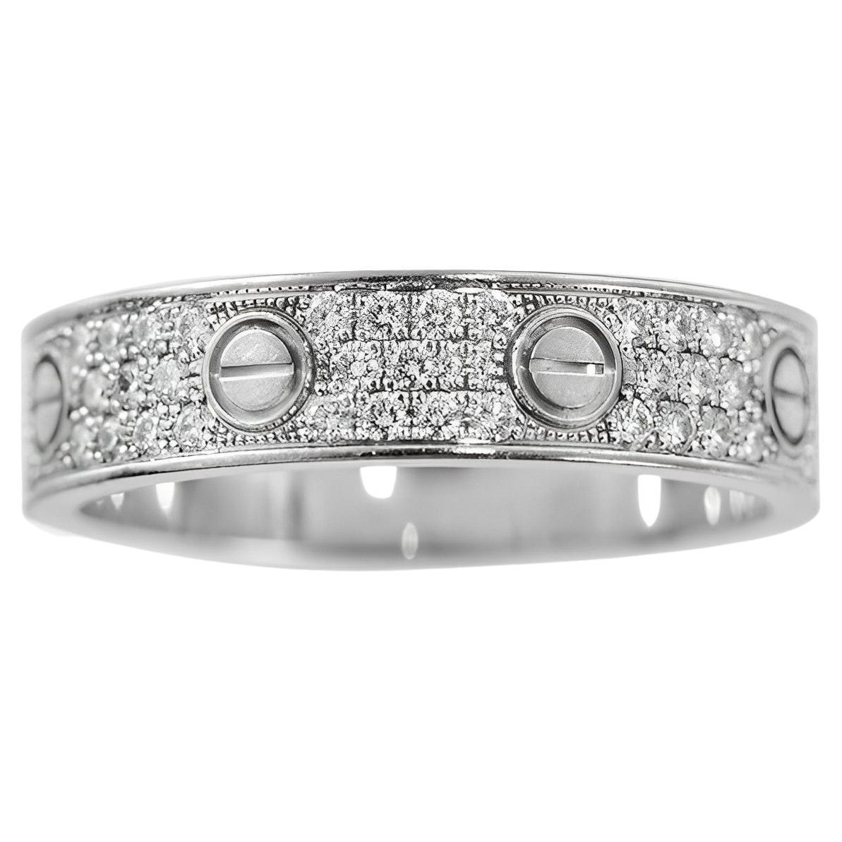 Cartier Love Wedding Ring Rose Gold with 8 Diamonds at 1stDibs cartier love ring, cartier 750
