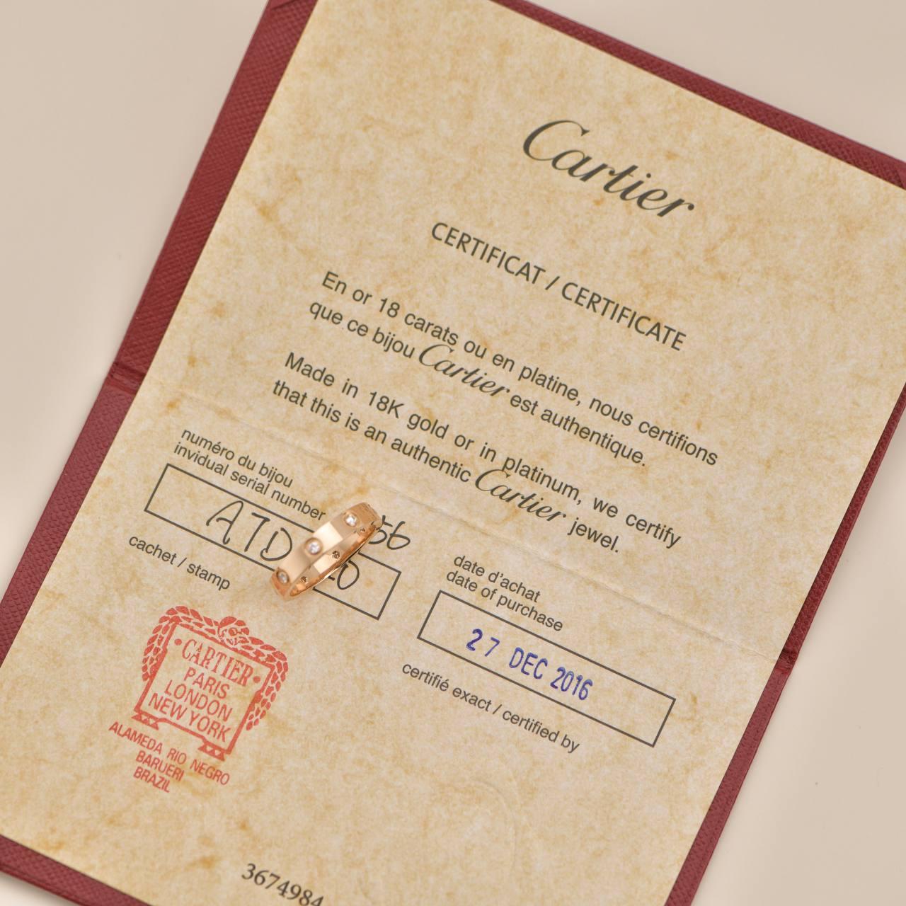 cartier 750 ring 52833a rose gold