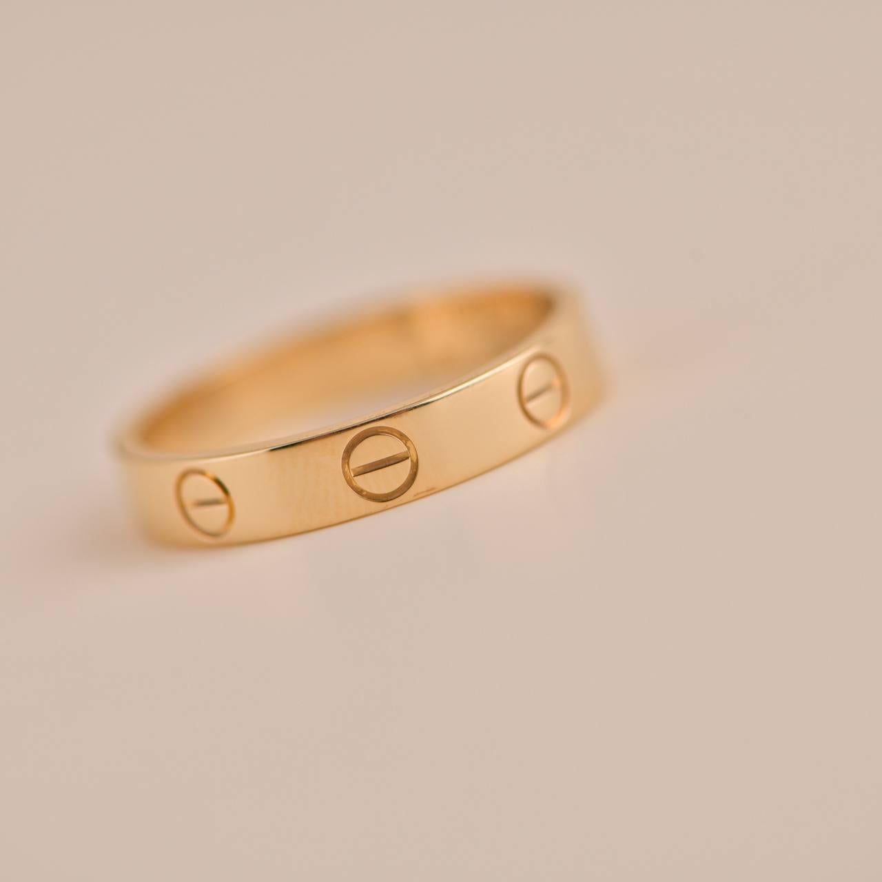 Cartier Love Wedding Ring Yellow Gold Size 53 1