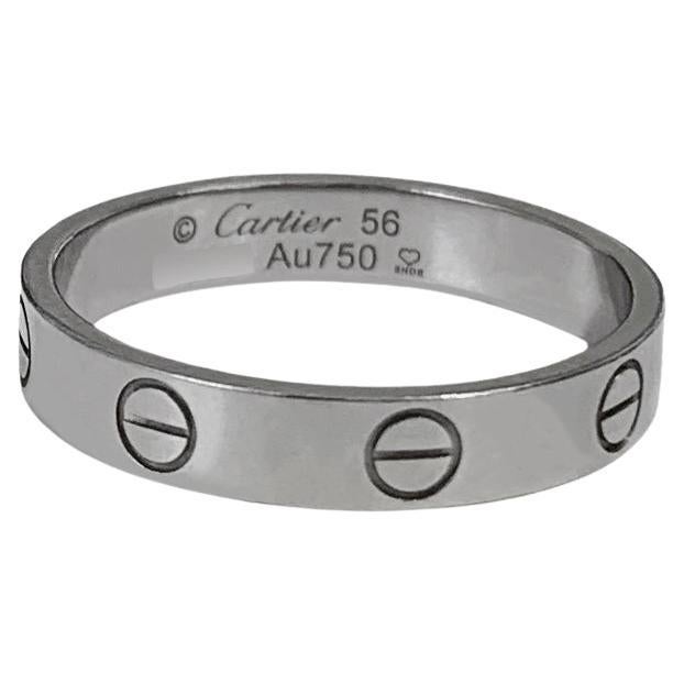 Cartier Love Wedding White Gold Band Ring For Sale