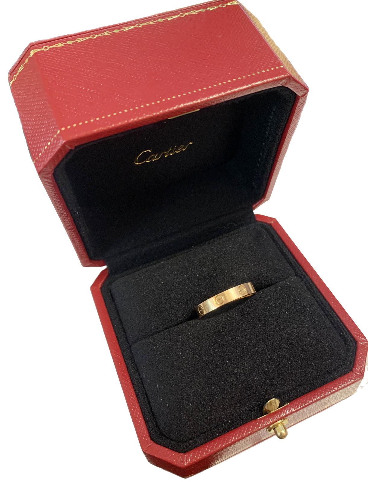 Cartier Love Wedding Yellow Gold Band Ring In Excellent Condition In New York, NY