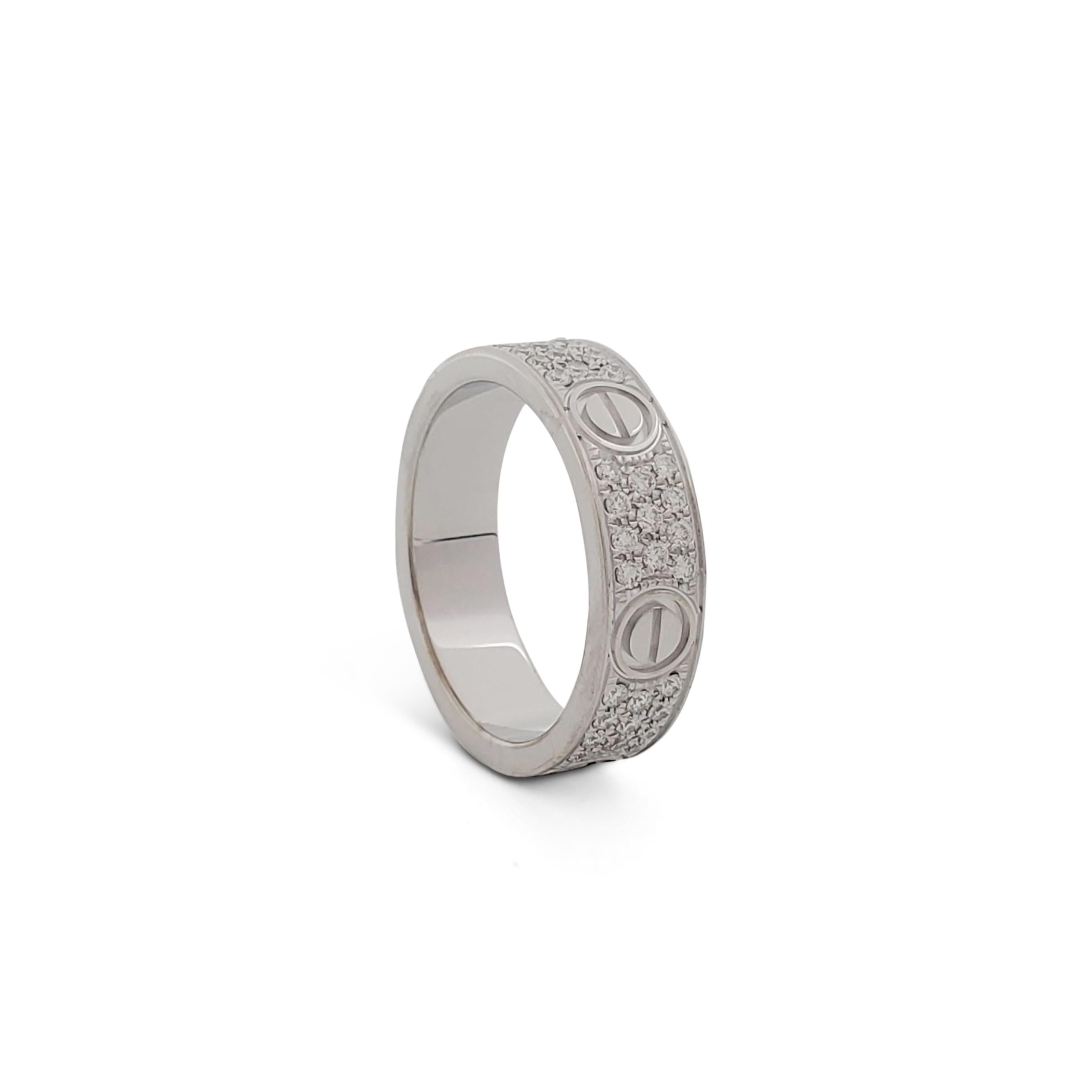 cartier love pave ring