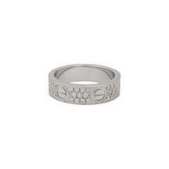 Cartier 'Love' White Gold and Diamond Pave Ring