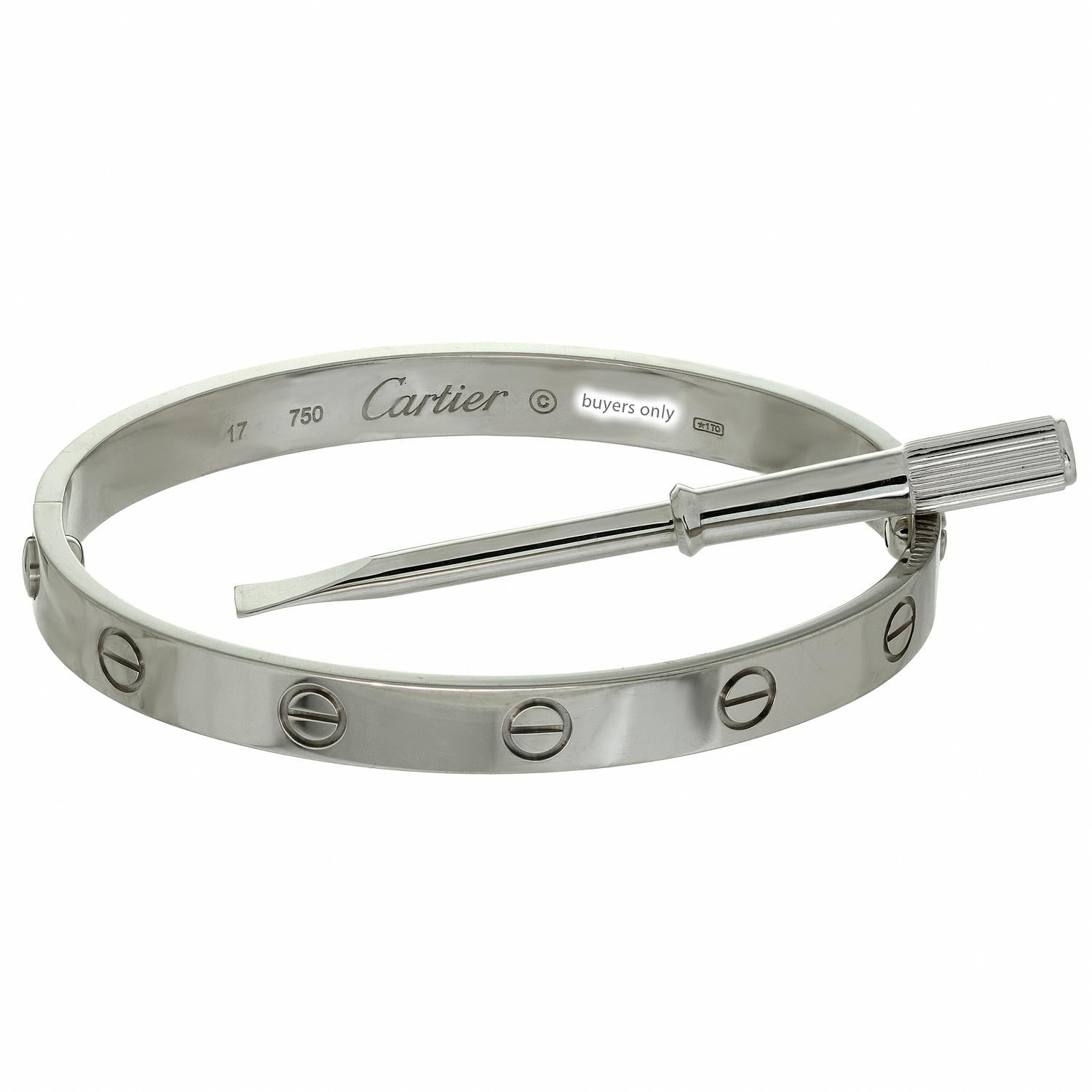 Cartier Love White Gold Bracelet Box Papers 1