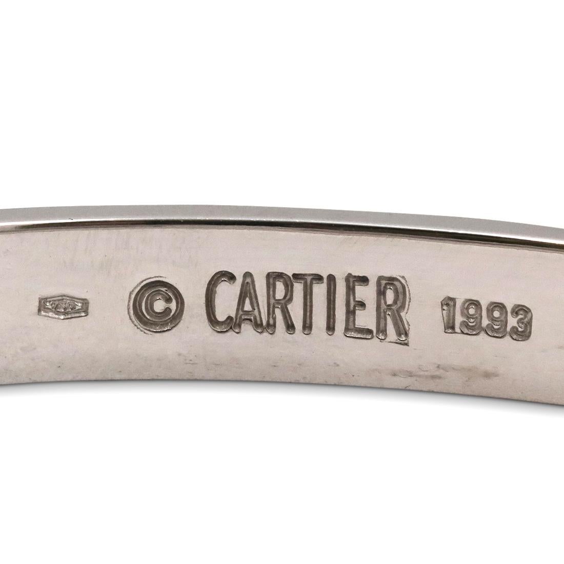 Cartier 'Love' White Gold Bracelet In Excellent Condition In New York, NY
