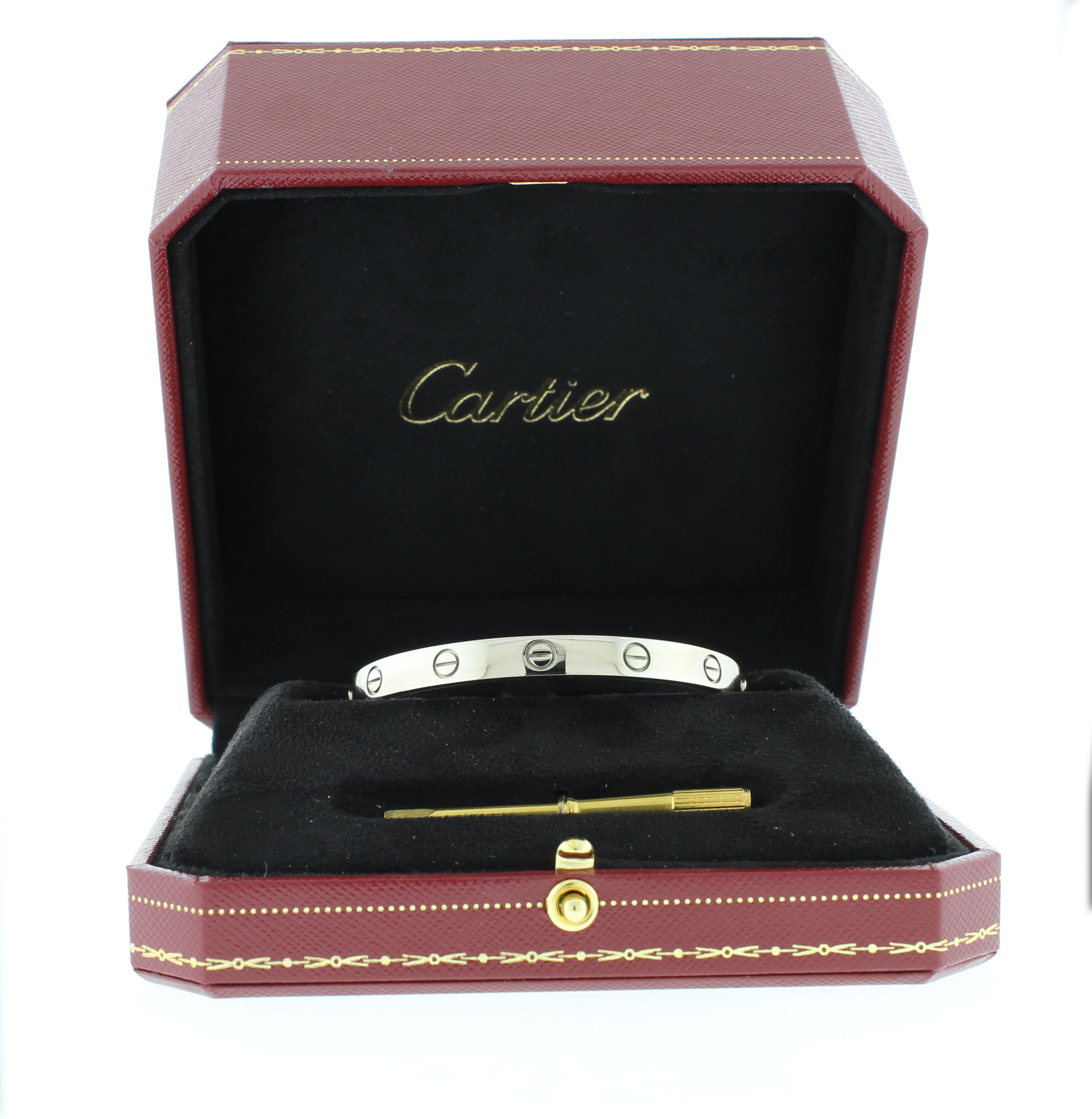 Cartier 'Love' Weißgold-Armband für Damen oder Herren