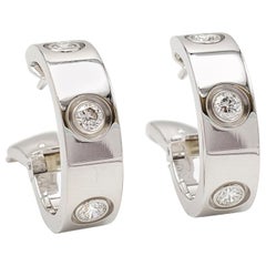 Cartier 'Love' White Gold Diamond Earrings