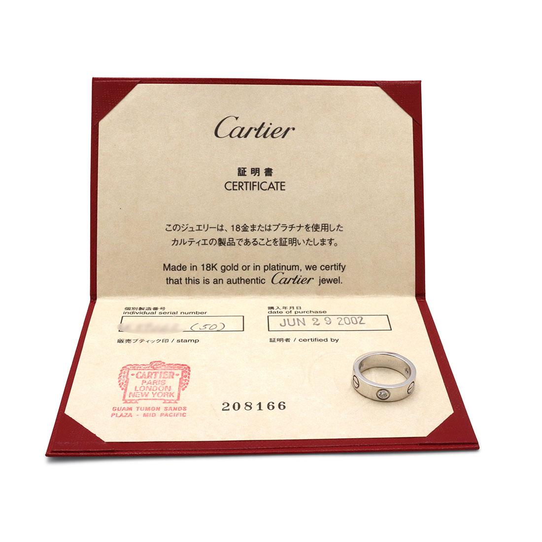 Cartier Love White Gold Diamond Ring 1