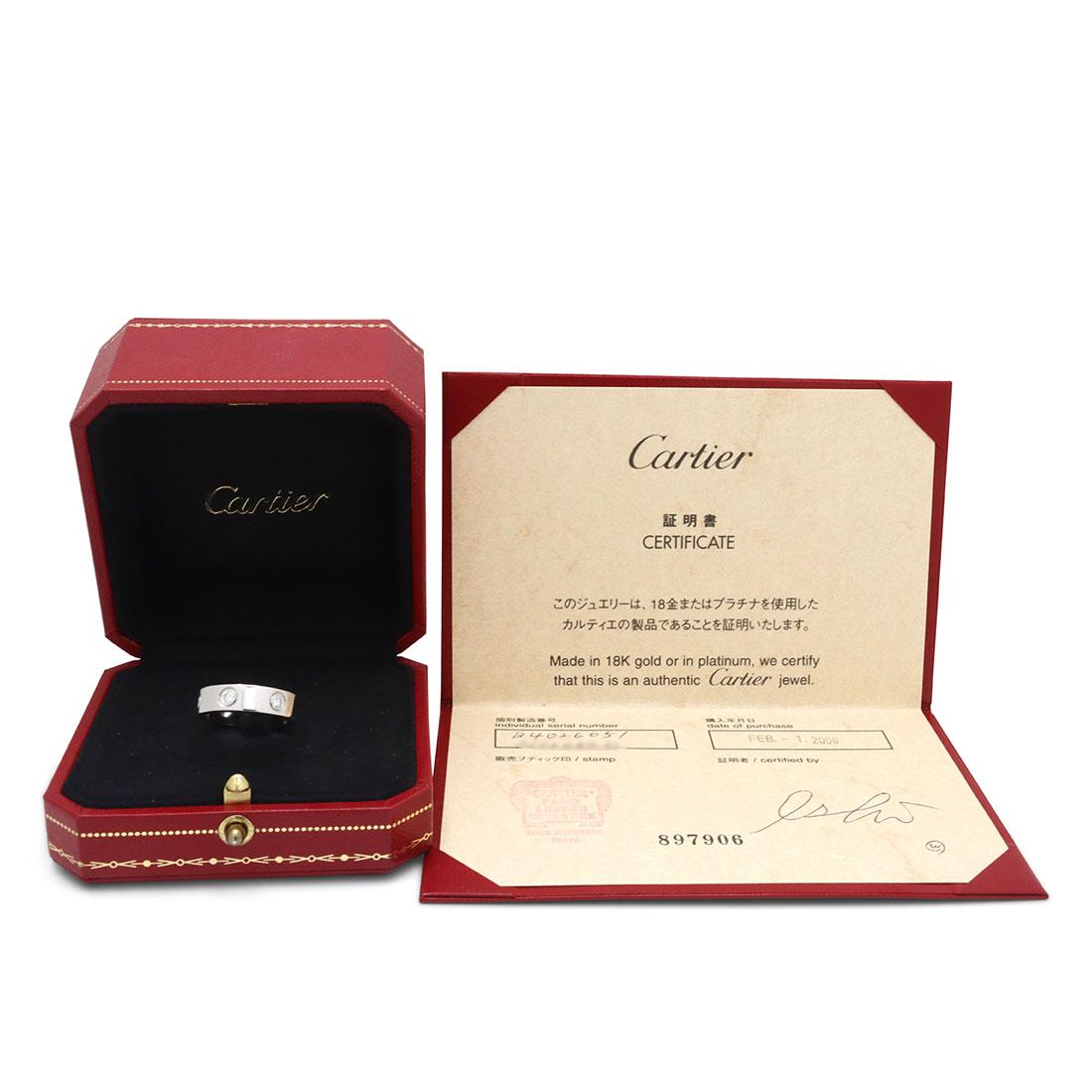 Cartier Love White Gold Diamond Ring In Excellent Condition In New York, NY