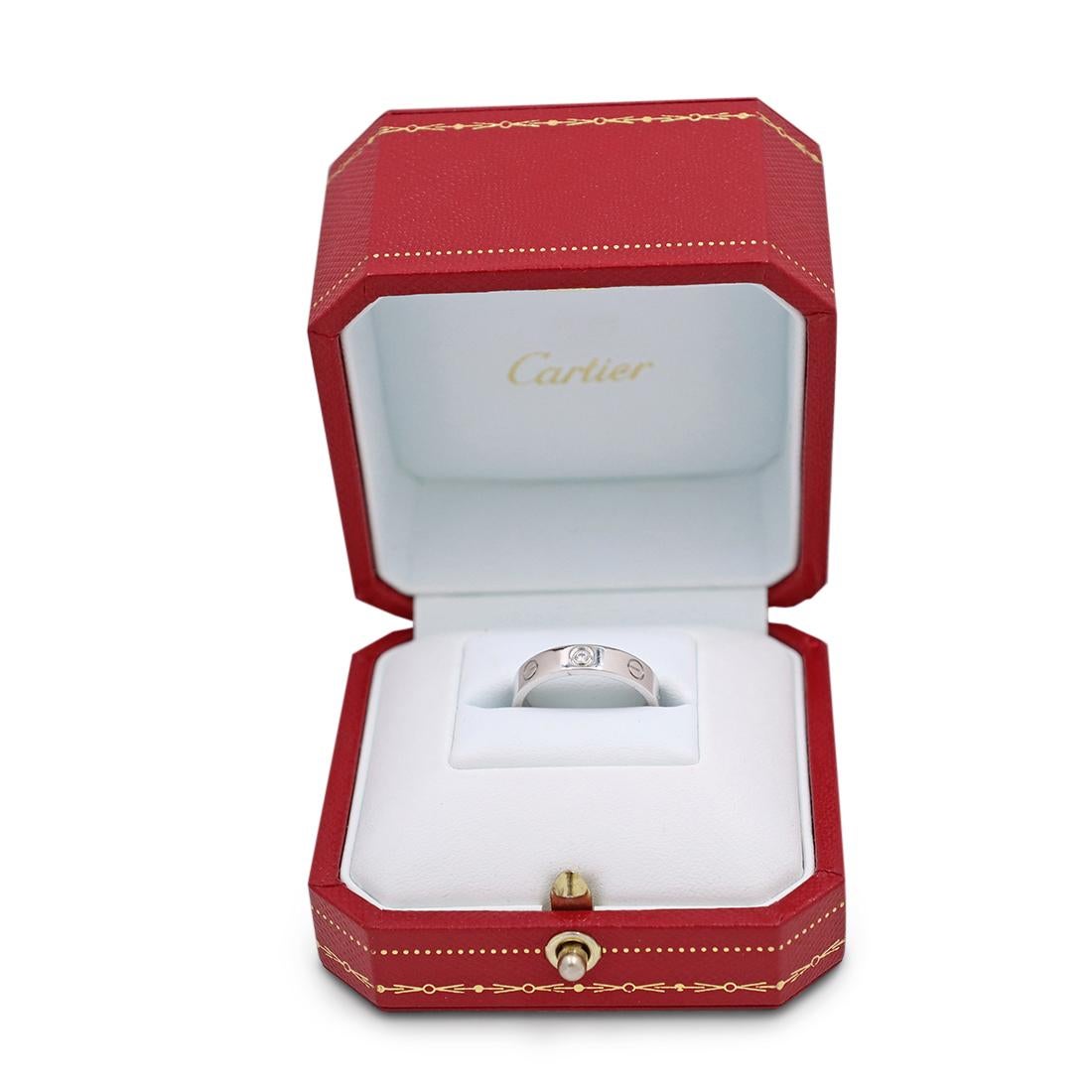 Cartier Love White Gold Diamond Wedding Band 1