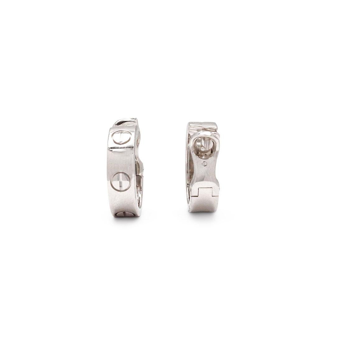 cartier white gold earrings