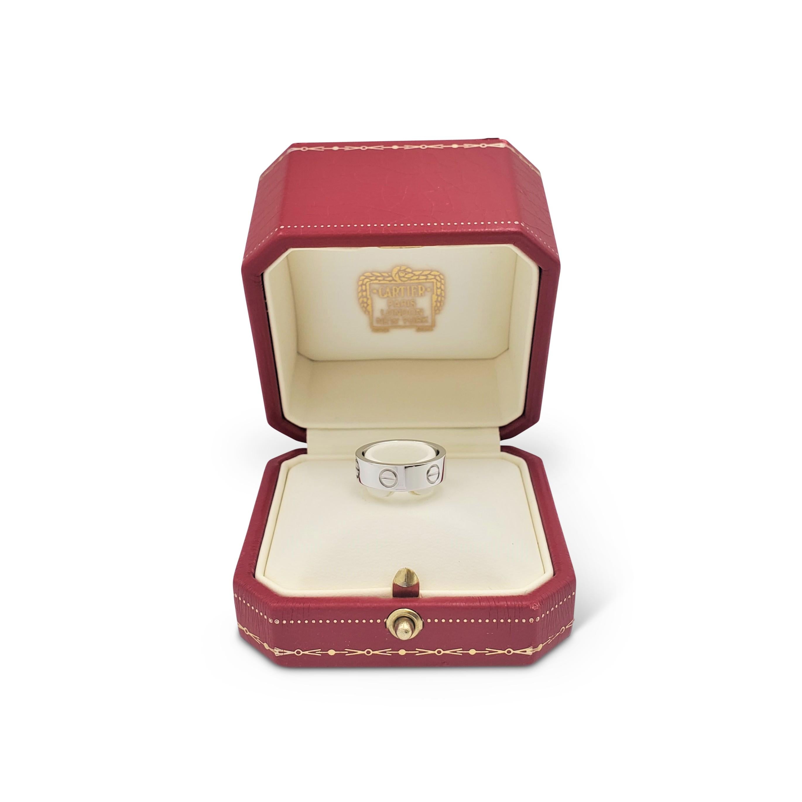 Women's or Men's Cartier 'Love' White Gold Ring
