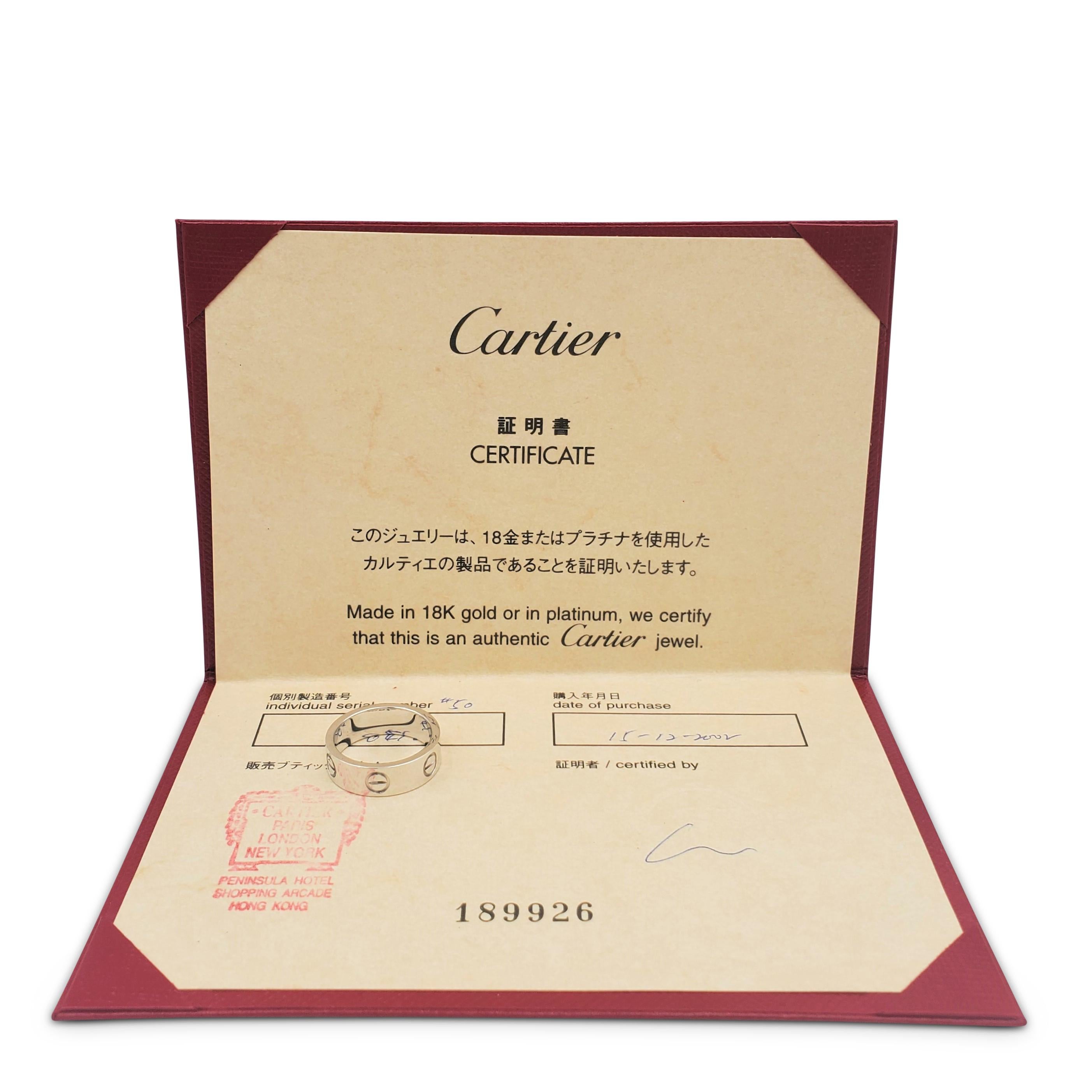 Cartier 'Love' White Gold Ring 1