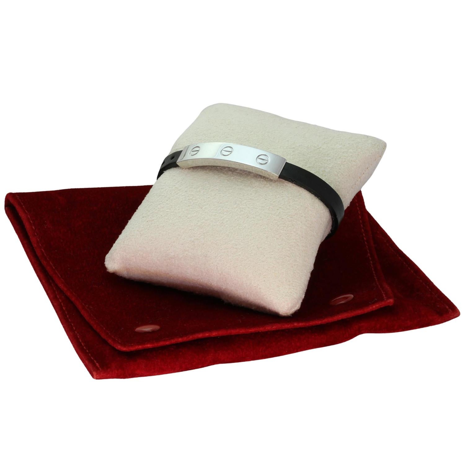cartier love leather bracelet
