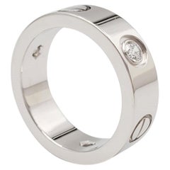 Cartier 'Love' White Gold Three-Diamond Ring