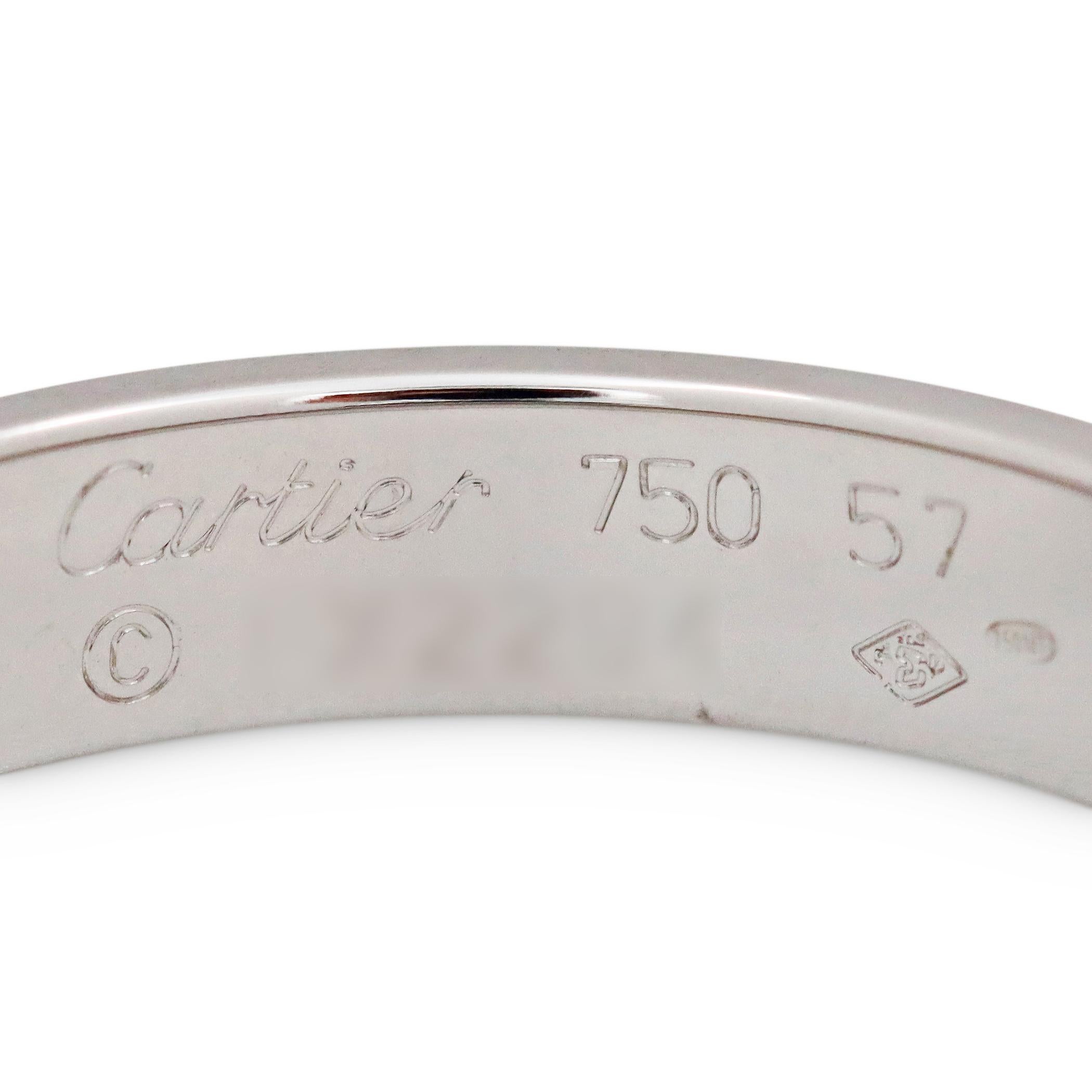 Cartier Love White Gold Wedding Band In Excellent Condition In New York, NY
