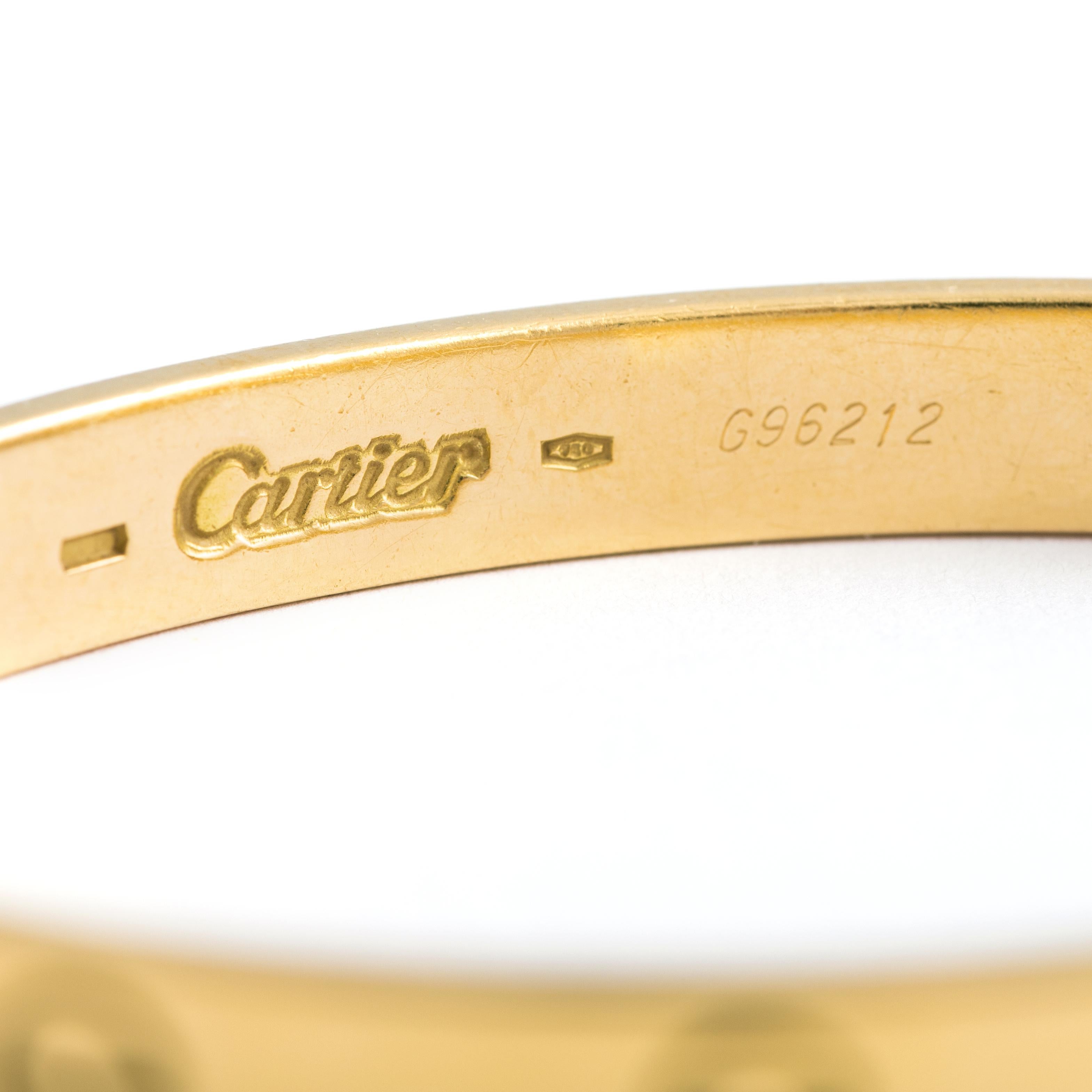 Cartier Love Yellow Gold 18k Bracelet In Good Condition In Geneva, CH