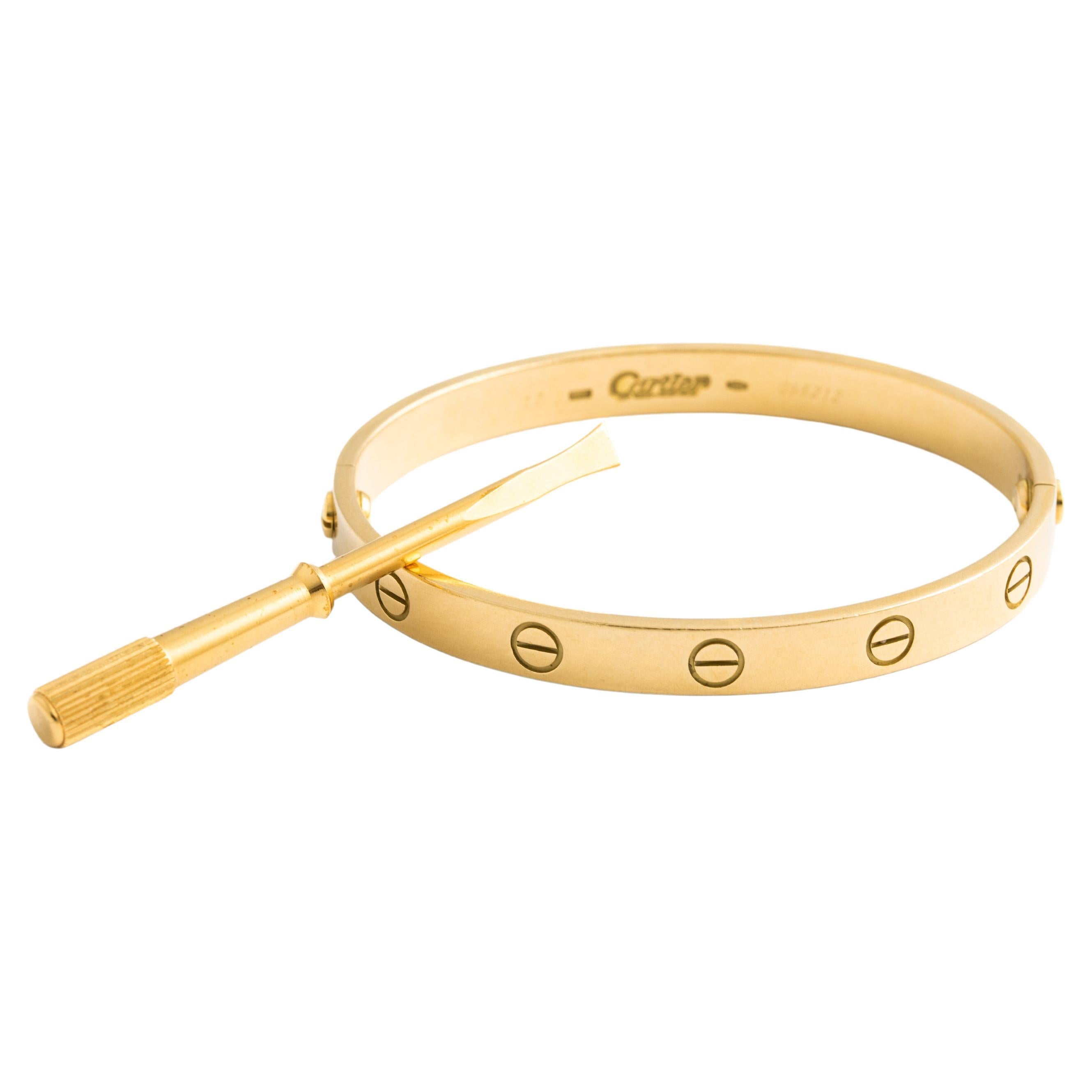 Lamdo 18K Nail Love Bangle Bracelet Set, Cubic Zircon