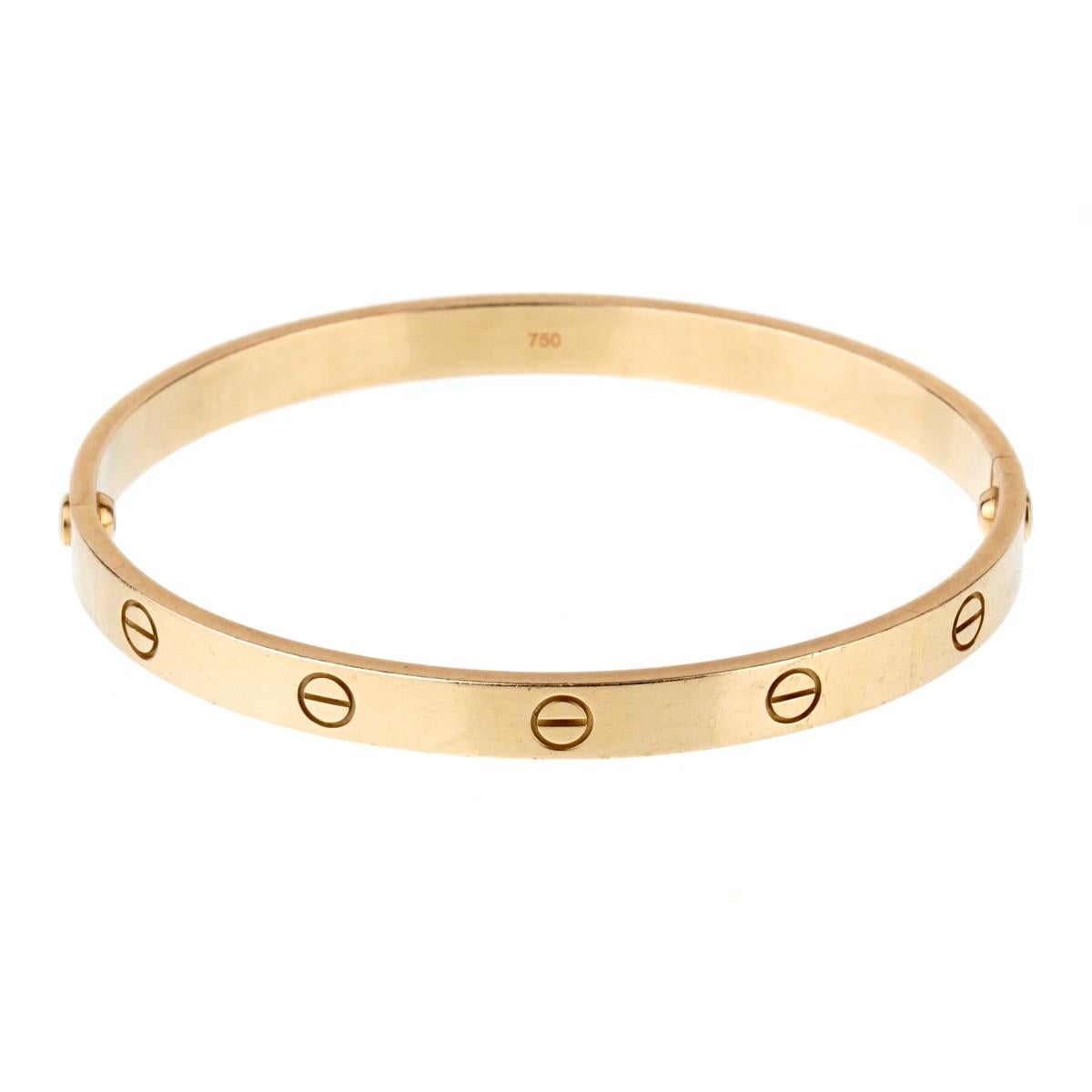 Cartier Love Yellow Gold Bracelet In Excellent Condition In Feasterville, PA