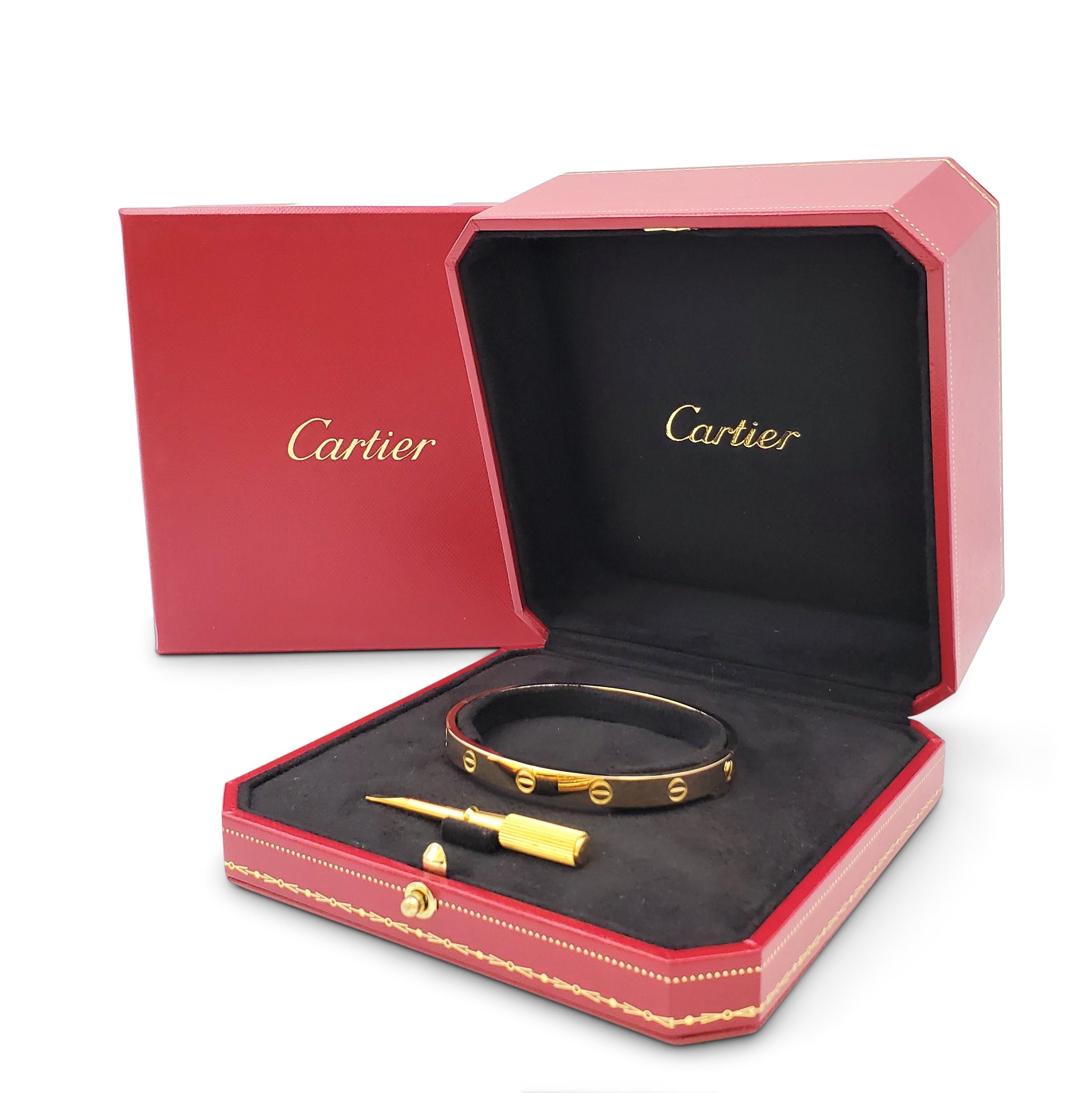 Women's or Men's Cartier 'Love' Yellow Gold Bracelet