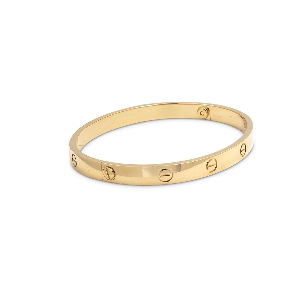 yellow gold cartier love bracelet