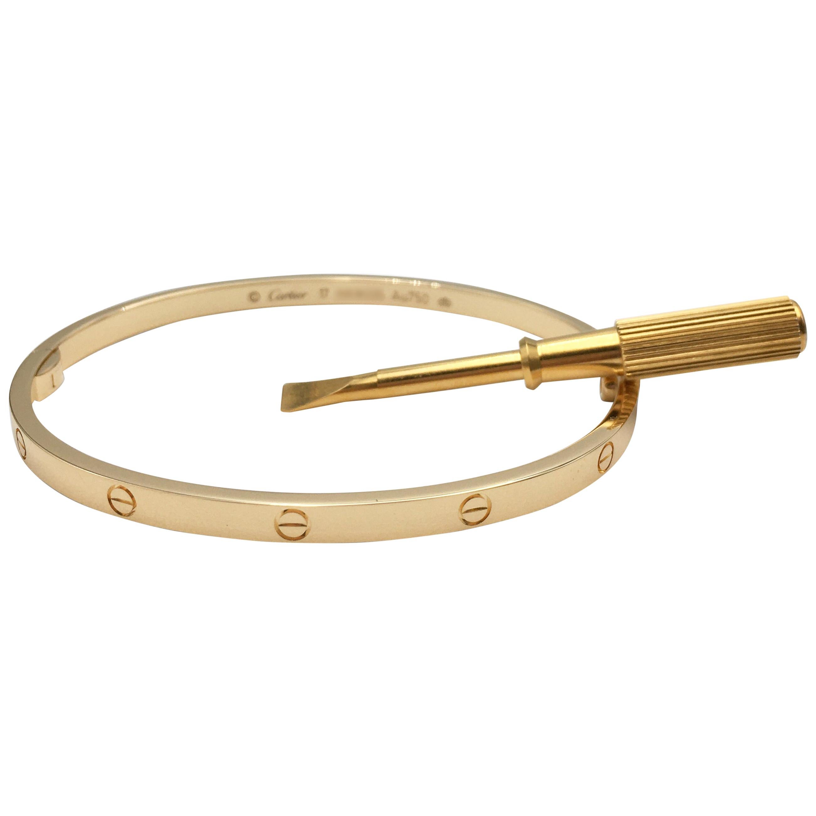 Cartier 'Love' Yellow Gold Bracelet, SM at 1stDibs