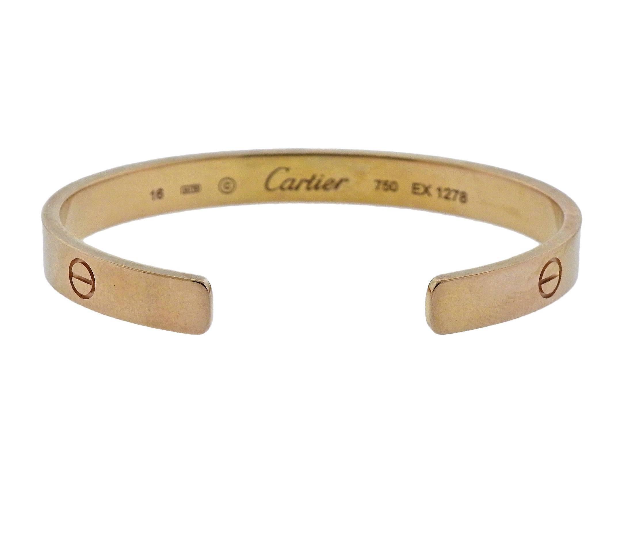 cartier love cuff bracelet