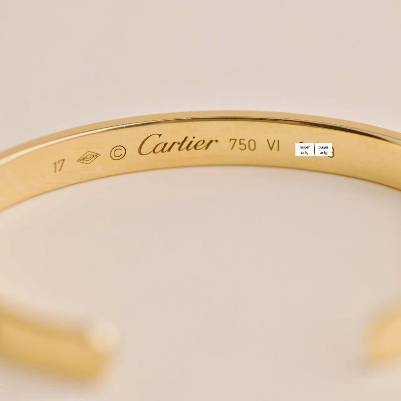 Cartier Love Gelbgold Manschettenarmband Größe 17 3