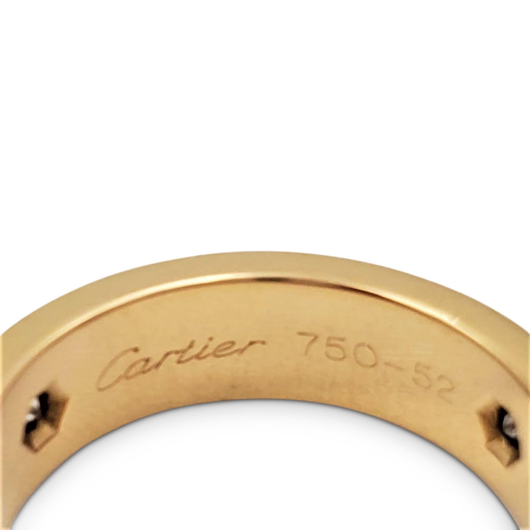 Round Cut Cartier 'Love' Yellow Gold Diamond Ring