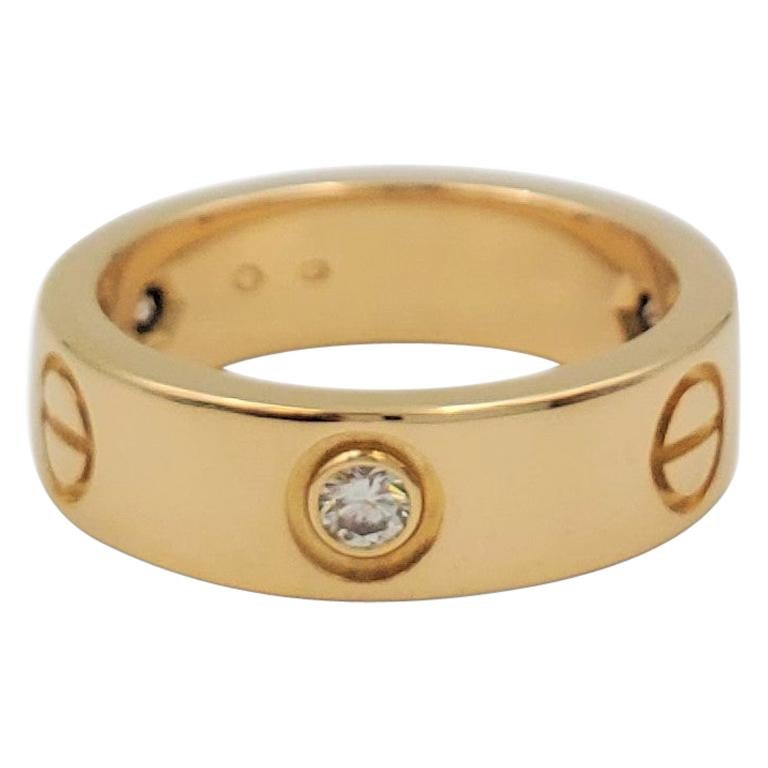 Cartier 'Love' Yellow Gold Diamond Ring